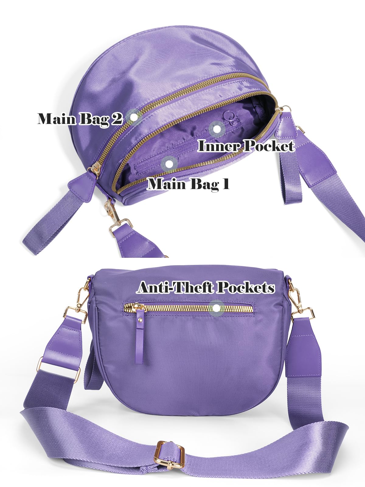 Pure Colour Crossbody Bag Bum Bag for Women,Spacious Purse Fanny Packs Belt Bag,Oversized Bum Bag (Colour Bum Bag-Beige)