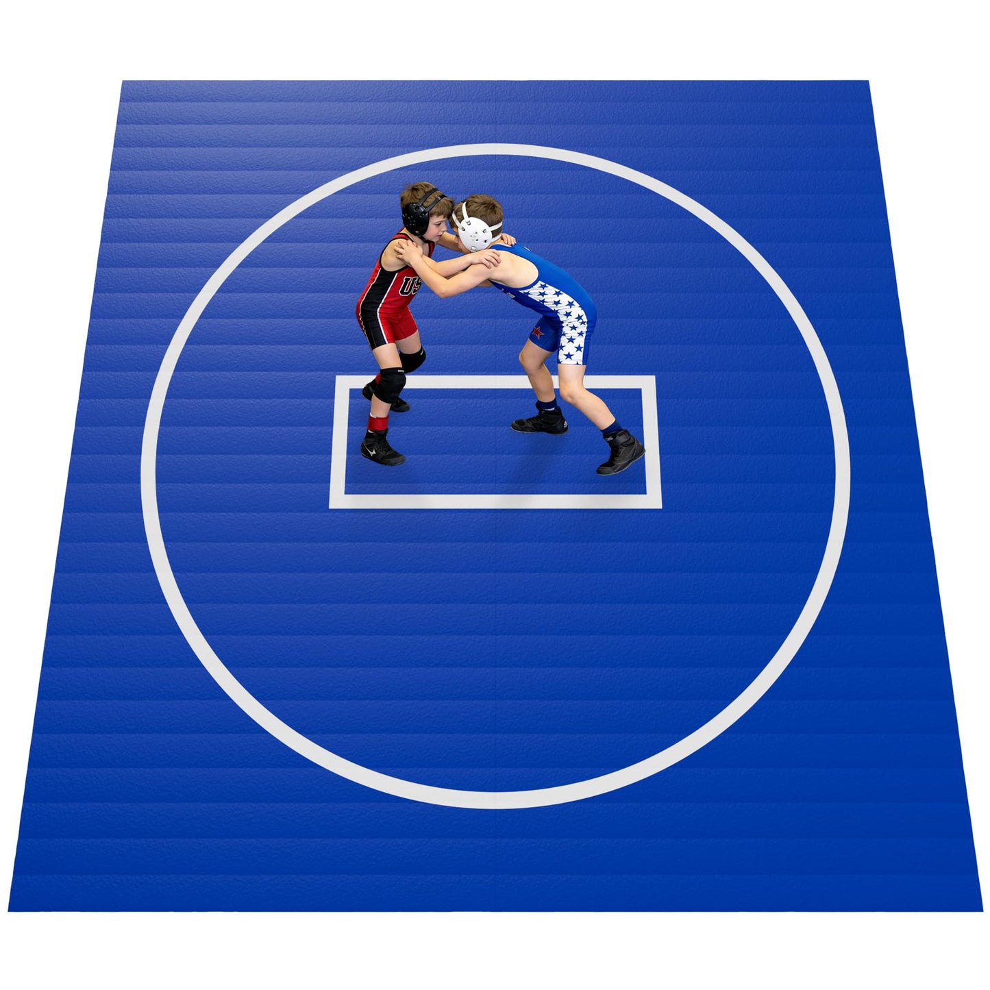 HFPFTS Wrestling Mat for Home, 8’x 8’x 1.25” Wrestling Mat, Safe Wrestling & Play Mat for Kids and Family, Jiu Jitsu, BJJ, MMA, Wrestling Mats, Martial Arts, Tumbling, Easy Clean, Gym Mat, Blue