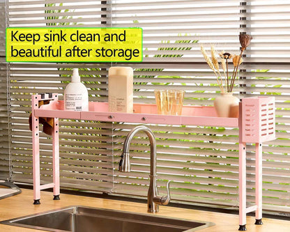 27 32 Inches Countertop Horynar Over Stove Shelf Stove Top Organizer Shelf for Kitchen with Extra Basket and Hooks