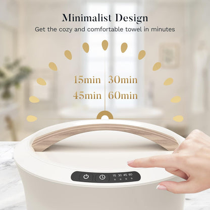 ennva 22L Towel Warmer for Bathroom, Spa, Hotel-Luxury Bath Towel Heater with with Aromatherapy- Electric Bucket Style Towel Steamer-Heat Timer15/30/45/60 Min Adjustable -Fast Heating Hot Towel Warmer