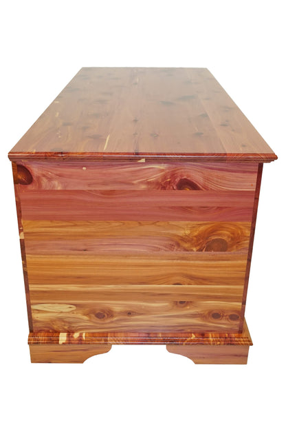 DutchCrafters Rustic Solid Wood Natural Wooden Cedar Chest, Aromatic Cedar Scent - Linen Blanket Storage Chest, Clothes Storage Trunk, End of Bed Storage Bench - Amish Made in USA (42" Width)