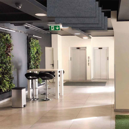 Versare Hanging SoundSorb Acoustic Baffles | Sound Dampening Material | Ceiling-Hung | Modern Design | 48" x 24" Dark Gray SoundSorb Panels