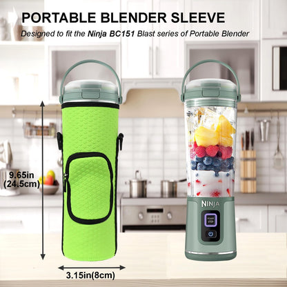 AF-WAN Portable Blender Carry Storage Bag with Shoulder Strap for Ninja 18oz Blast Portable Blender (Green)