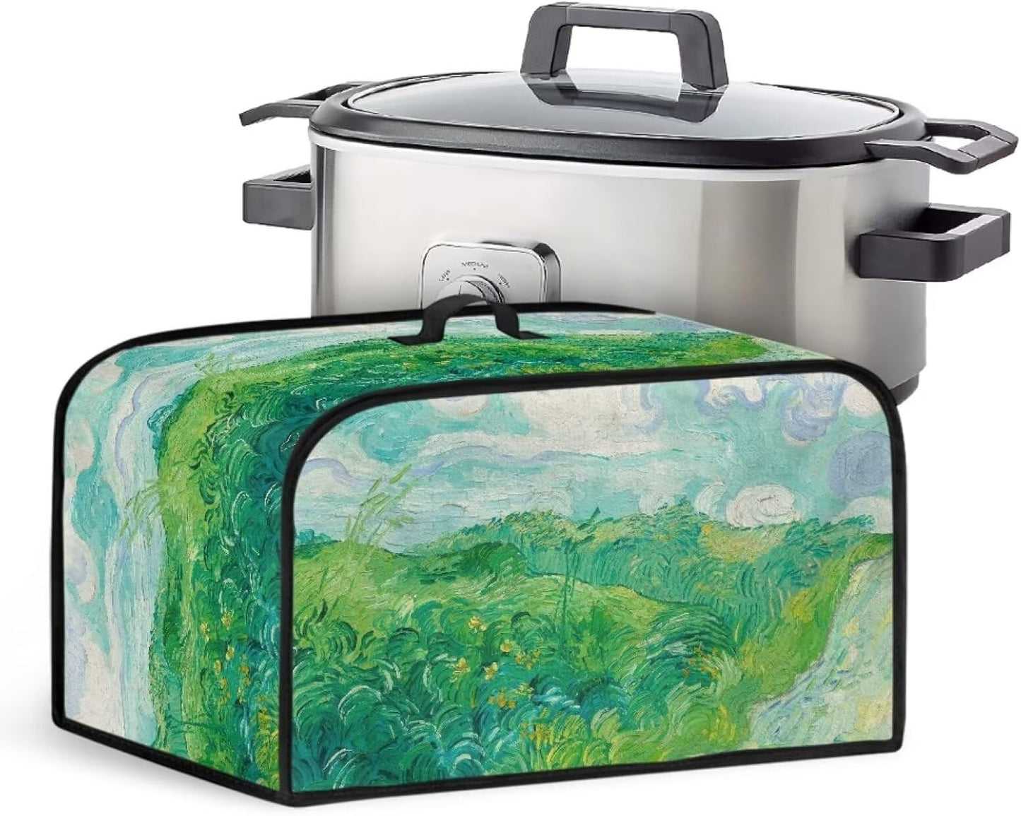 Van Gogh Wheatfield Slow Cooker Cover, Dust Cover for Most 6-8 Quart Oval Slow Cookers for Kitchen Decoration