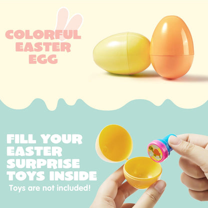 48 3.15" 2 JOYIN PCS Pastel Easter Eggs + Golden Eggs, Empty Easter Eggs Fillable, Colorful Plastic Eggs Bulks