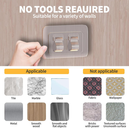 IFLOH 100Pcs Hooks for Outdoor String Lights Clips: Heavy Duty Cable Clips with Waterproof Adhesive Strips for Hanging
