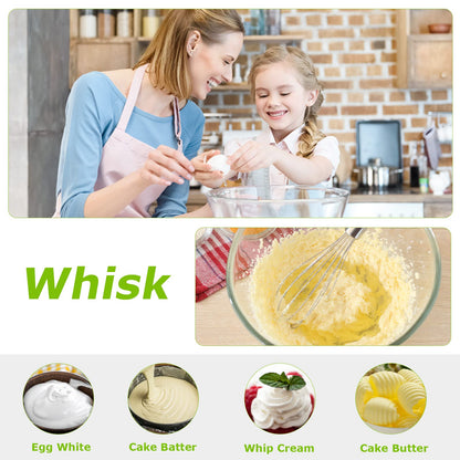 Bonsenkitchen Immersion Handheld Blender with Whisk, 20-Speed & Turbo Mode Hand Blender Stick 500W, 304 Stainless Steel Hand Blender for Soup, Smoothie, Puree, Baby Food