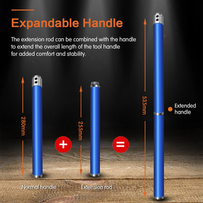 Carbide Tipped Wood Turning Tools Set, Lathe Rougher Finisher Swan Neck Hollowing Tools and Interchangeable Aluminum Alloy Grip Handle with Diamond Round Square Carbide Inserts