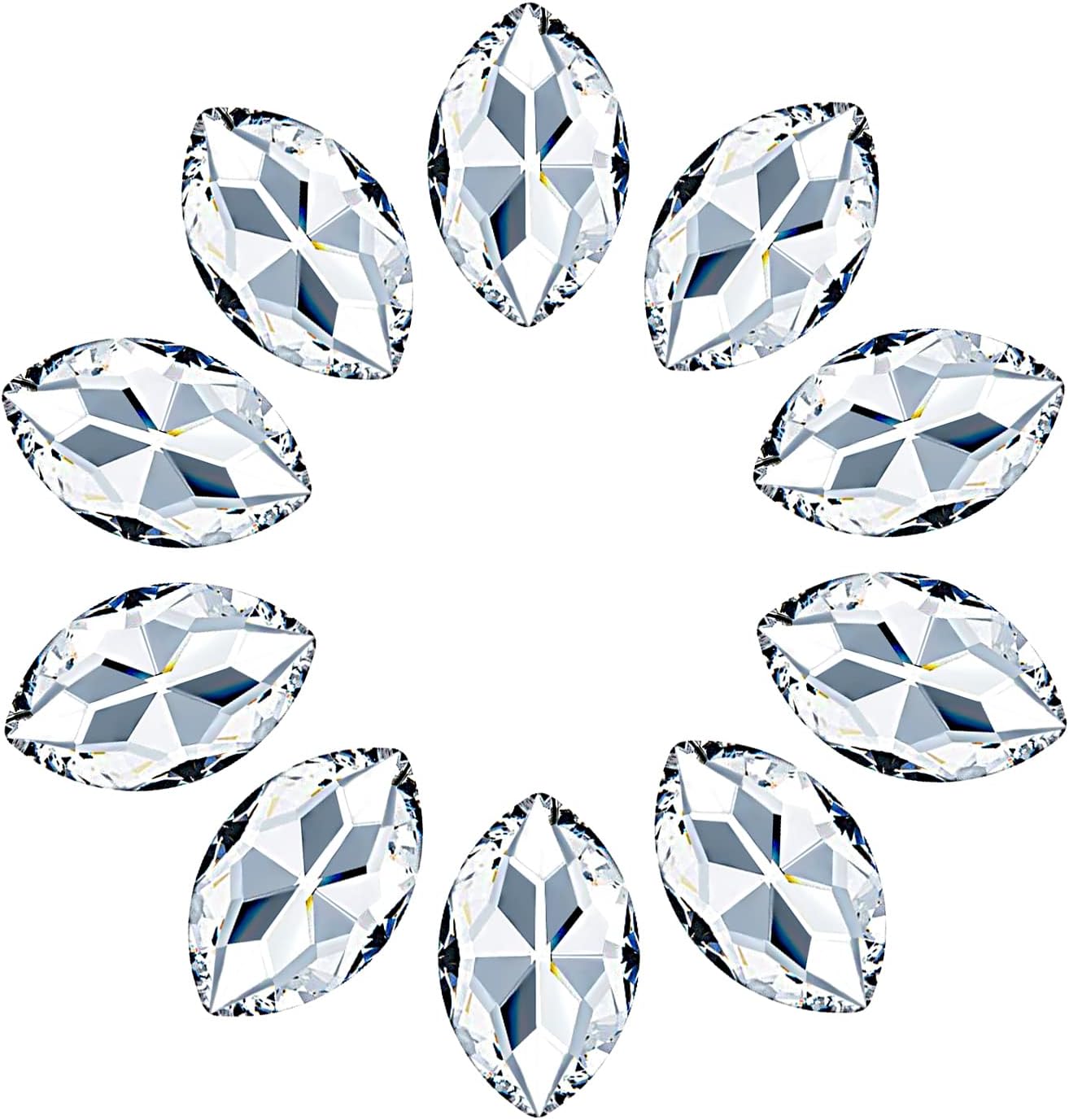 10pcs 1.5"/38mm LoveUnited Crystal Pendants Crystal Suncatcher - Hanging Crystals Prisms for Windows, FengShui, Hanging