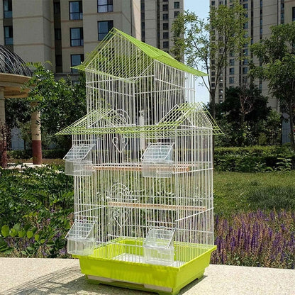Professional Birdcage Pet Supplies Bird Carrier Gardening Decor Parrot Cages for Large Birds, Household Large Parrot Cage, House-Shaped Decorative Bird Cage, Parakeet Love Bird Pearl Bird