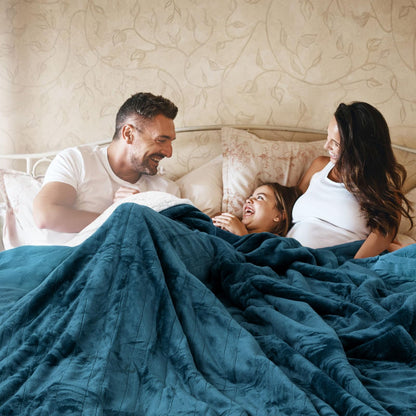 HOW'S MY HOUSE Heated Blanket Throw 50" x 60", Electric Blanket with 12 Time Settings & 6 Heating Levels, Over-Heat Protection, Flannel Sherpa Super Cozy with ETL Certification, Gray