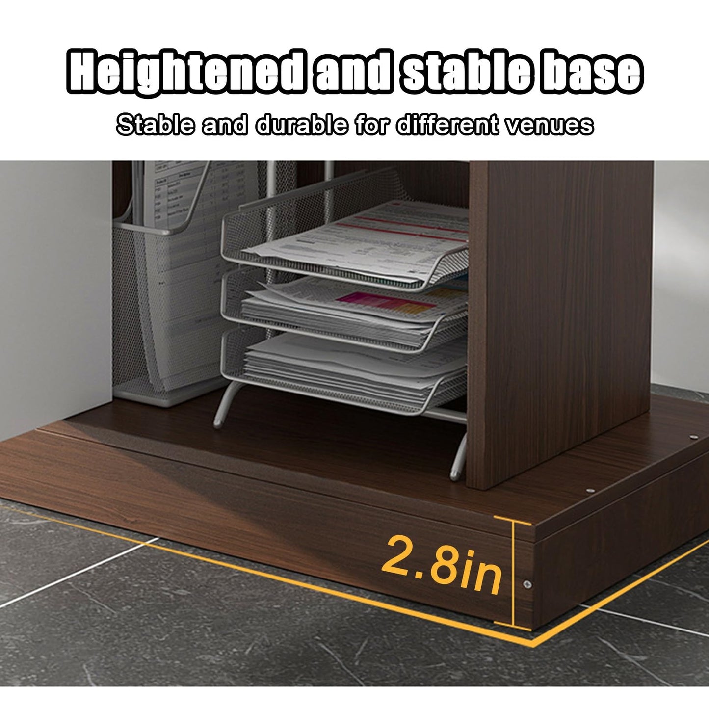 Wooden Pulpit Stand,floor Standing Church Pulpit Stand,pulpit Stand For Podium Presentations,pulpit With Wooden Heavy Duty Base With Double Storage Shelves For Classrooms,speeches,weddings(White)