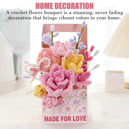 ERNTRNL Pipe Cleaners Craft - Pipe Cleaners Flower Bouquet Supply Kit for Craft Art Project Activity, Birthday Mother’s Day Graduations Anniversaries Gifts