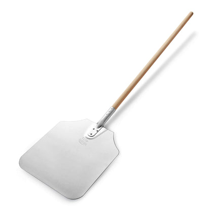 New Star Foodservice 50172 Aluminum Pizza Peel, Wooden Handle, 12 x 14 inch Blade, 52 inch overall