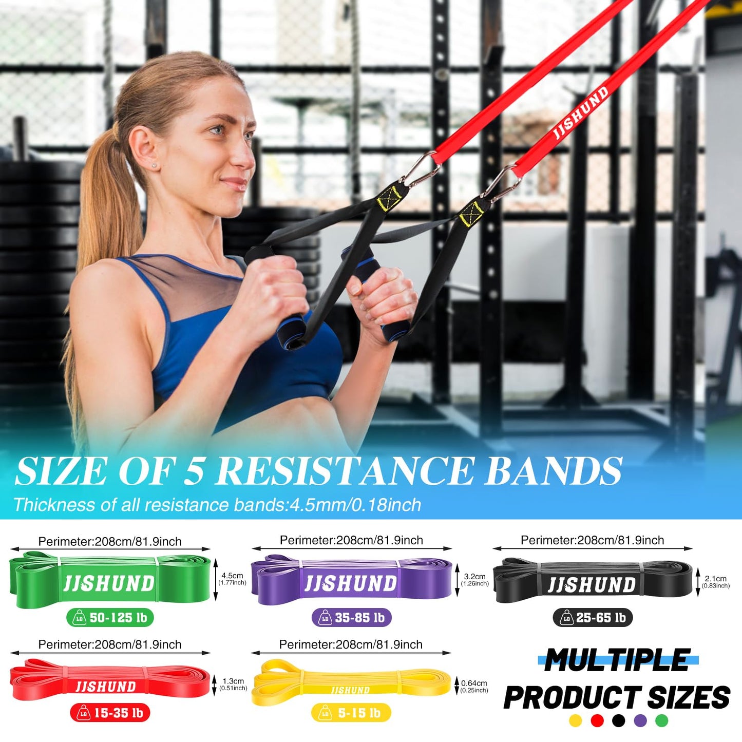 Resistance Bands Set, Pull Up Assistance Bands Pull Up Bands Exercise Bands for Men Women, Workout Bands for Working Out, Muscle Strength Training, Body Stretching