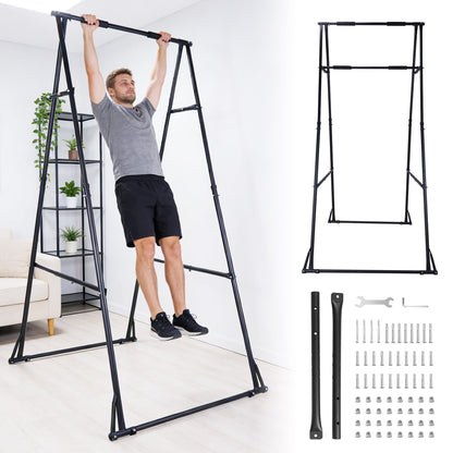 Generic Foldable Pullup Fitness Equipment Adjustable Multifunctional Exercise Rack for Home Gym Strength Training
