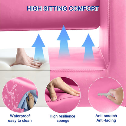 Hairdresser Barber Salon Chair,Capacity 330 Lbs - with Heavy Duty Hydraulic Pump, 360° Swivel Adjustable Spa Beauty Equipment, Hair Stylist Women Man for Barbershop,Home Hairdresser Hydraulic (Pink)