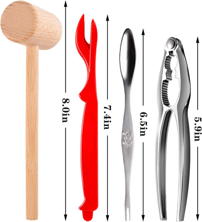 2 2 2 2 Crab Crackers and Tools - Crab Leg Crackers and Tools Including Lobster Crab Crackers Lobster Shell Forks