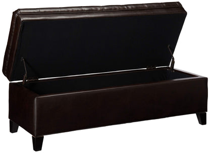 Christopher Knight Home Juliana PU Storage Ottoman, Brown