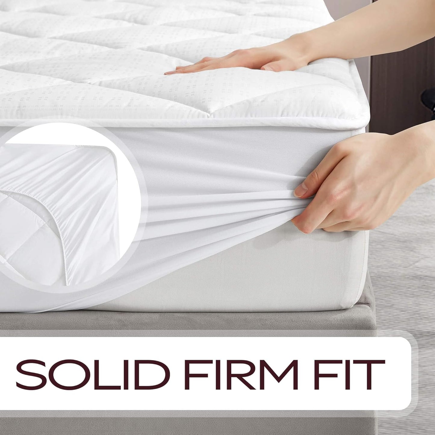 Maxi (33 75) Cot Size X Mattress Pad - Luxurious Cotton Sateen Mattress Protector - Soft, Comfortable, & Breatheable