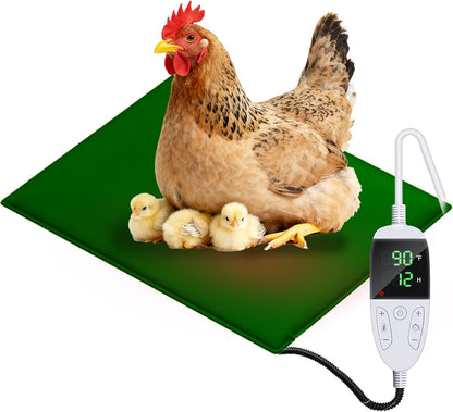 15.7 23.6 Chicken Heating Pad Chick Brooder Pad Poultry Heated Mat Adjustable Digital Thermostat Brood Heater Blanket