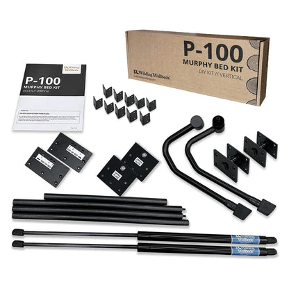 Wilding Wallbeds Murphy Bed Mechanism Kit, Full & Queen Size, DIY Piston Lift Hardware for Cabinet Bed, Easy to Follow Instructions, Supports 1,500lbs