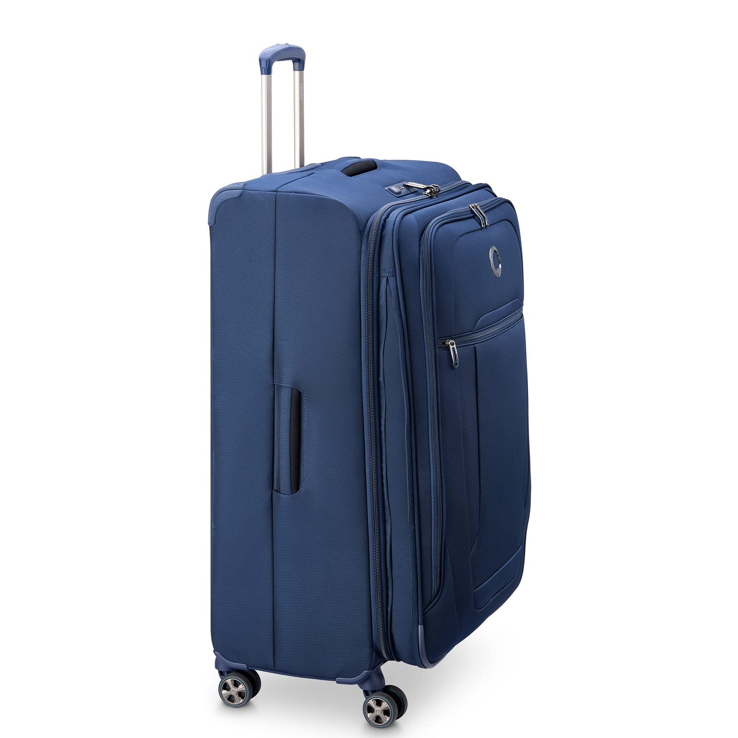 DELSEY PARIS Helium DLX Softside Expandable Luggage with Spinner Wheels, Navy Blue, Checked-Large 29 Inch