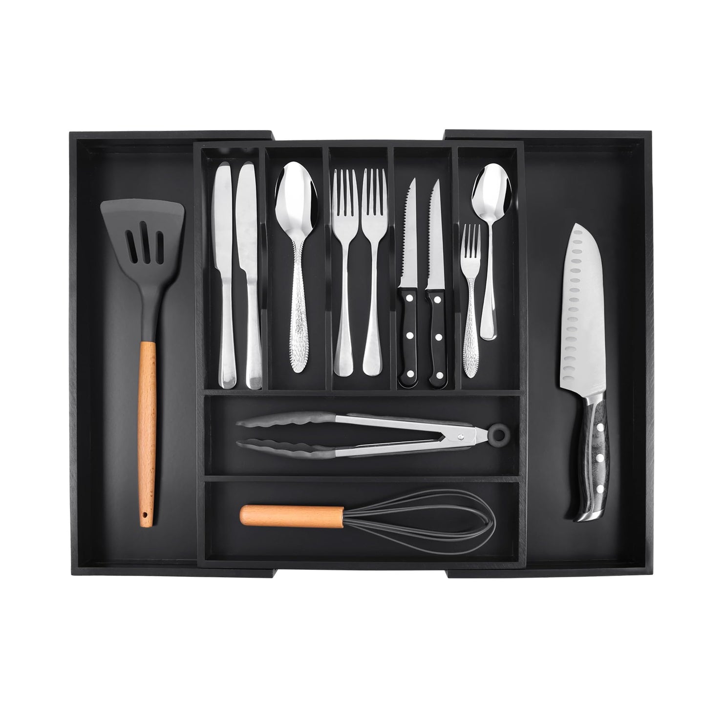Kitchen Silverware Drawer Organizer and Storage Cabinet Utensil Rack Bathroom Counter Vanity Extra Large Big Cooking Drawer Organizers Countertop Pantry Storage Cabinet Best Kitchen Must Haves 2025