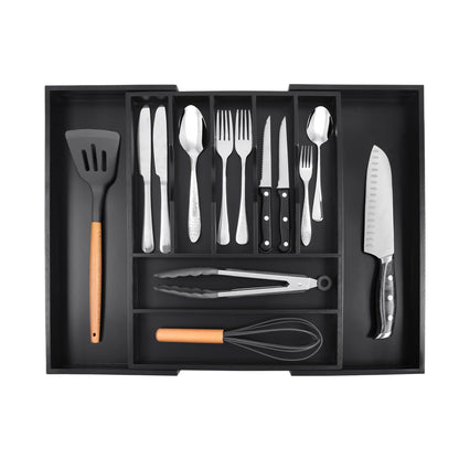 Kitchen Silverware Drawer Organizer and Storage Cabinet Utensil Rack Bathroom Counter Vanity Extra Large Big Cooking Drawer Organizers Countertop Pantry Storage Cabinet Best Kitchen Must Haves 2025