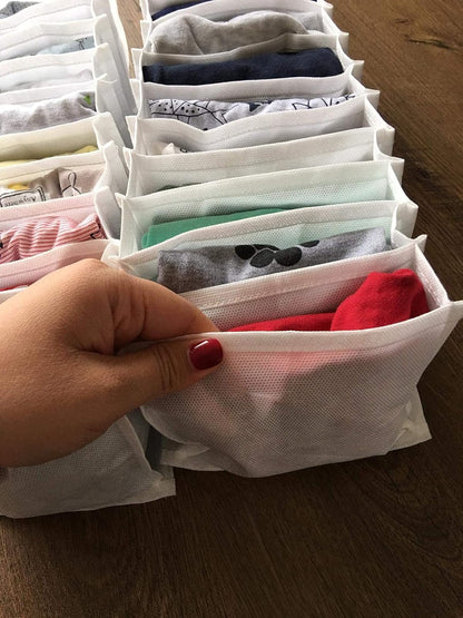 Drawer Organizer for Baby Clothes, Accordion Drawer Dividers Organizers, Storage Box for Onesies, Underwear, Socks, Set