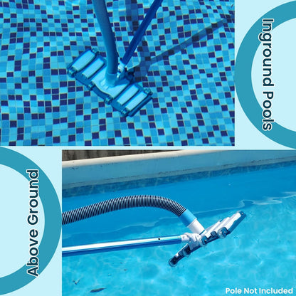 POOLWHALE 30-Foot Swimming Pool Vacuum Hose - Weighted Rotatable Handle & Wheels for Easy Cleaning