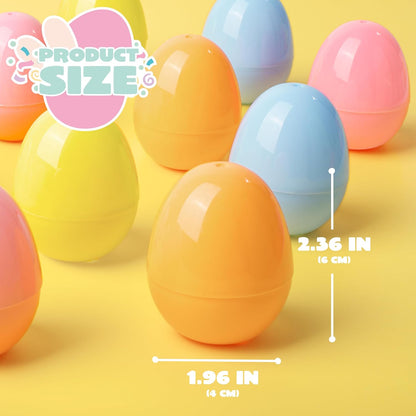 500 2.3" JOYIN PCS Pastel Easter Eggs, Empty Plastic Eggs, Colorful Plastic Eggshell Bulks for Easter Hunt, Filling