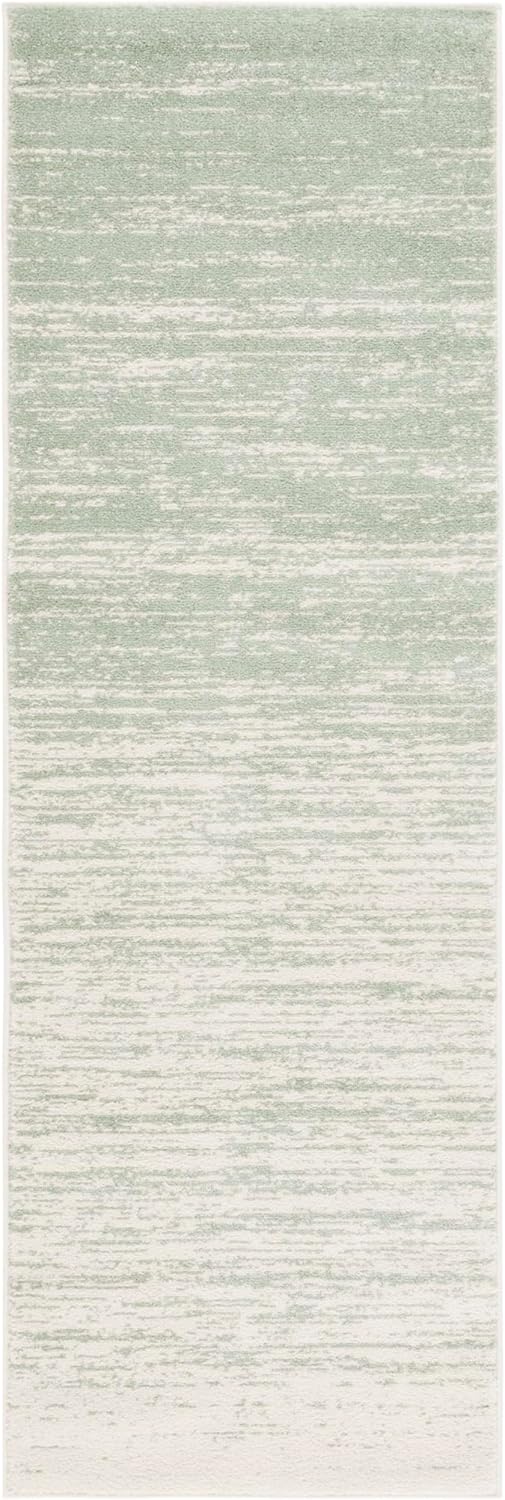 2'6" 6' (ADR113X) SAFAVIEH Adirondack Collection Runner Rug - x Runner, Sage & Ivory, Modern Ombre Design, Non Shedding