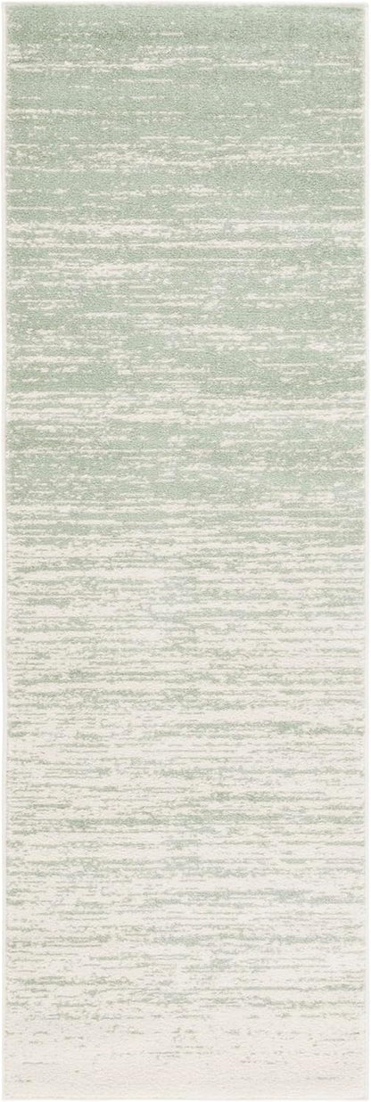 2'6" 6' (ADR113X) SAFAVIEH Adirondack Collection Runner Rug - x Runner, Sage & Ivory, Modern Ombre Design, Non Shedding