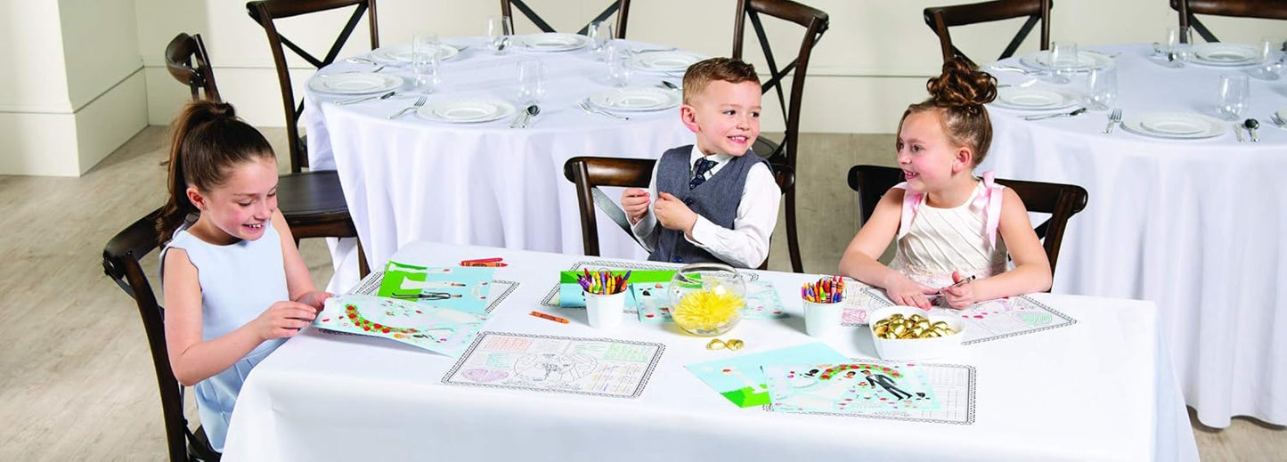 12 Fun Express Paper Wedding Children's Activity Placemats - Pieces