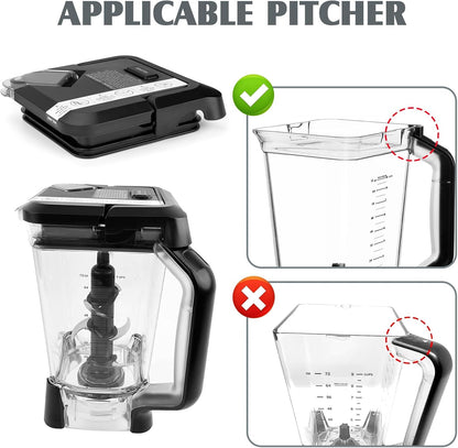 Lid Replacement for Ninja Blender 72 OZ Pitcher, Top Locking Lid Cover for Ninja Blender Models BL660 BL770 BL740