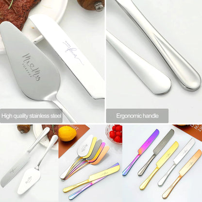 Silver Cake Cutting Set for Wedding, Cake Knife and Server Set, Bride & Groom Cutter Server Set and Forks, Birthday, Wedding, Bridal Shower Gifts for Couples