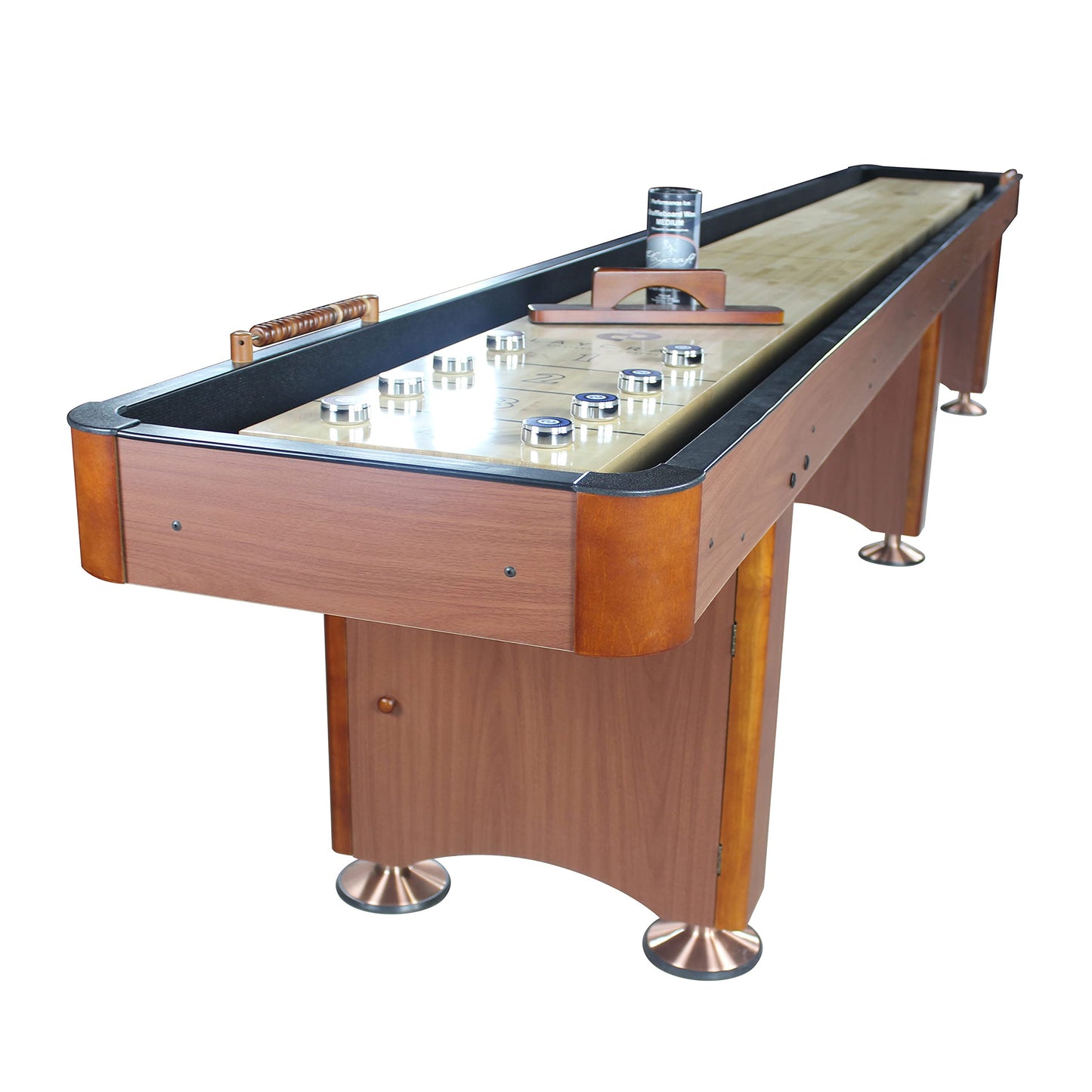 Playcraft Woodbridge Cherry 16' 2 Piece Construction Shuffleboard Table