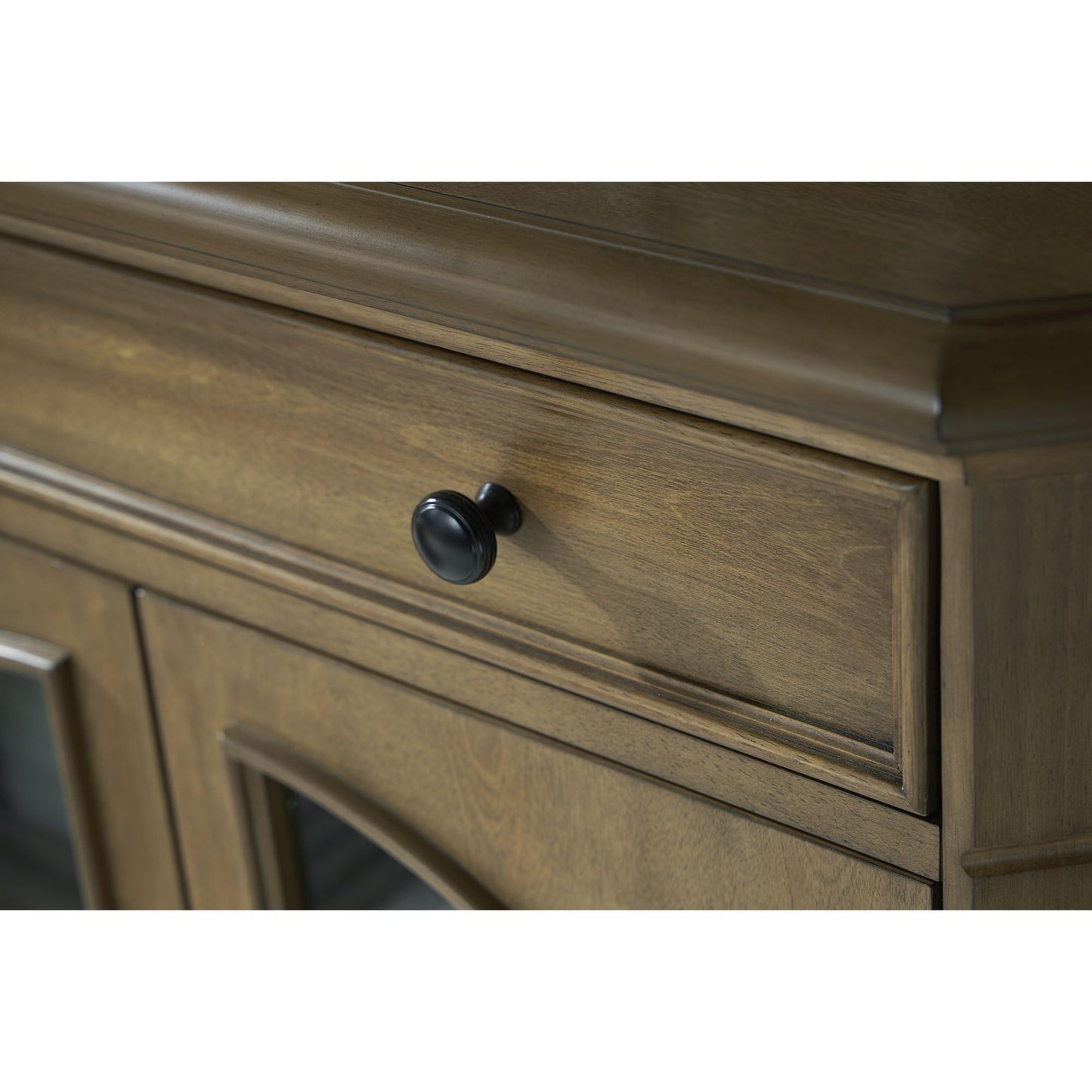 Signature Design by Ashley Barlomore Classic 2-Drawer Accent Cabinet with Adjustable Shelves, Light Brown