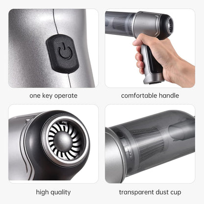Handheld Car Vacuum Cordless, Mini Vacuum & Air Duster & Hand Pump 3 in 1, Portable Wireless Car Vacuum Cleaner with