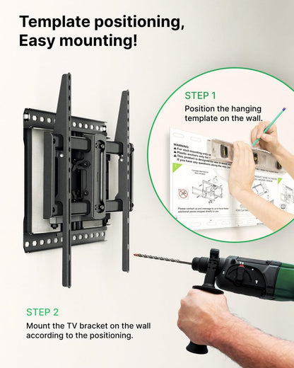 USX MOUNT Full Motion TV Wall Mount for Large TVs 42-97 Inch up to 150 lbs, Wall Mount TV Bracket with Swivel and Tilt, Fits 16",18", 24" Wood Studs, Max VESA 600x400mm Fit 65+ 75+ 85 86 90 TVs XML025
