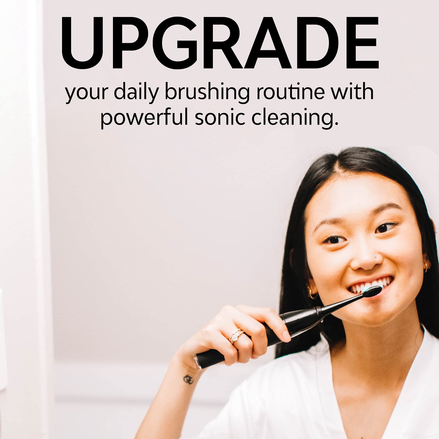Tao Clean UV Sanitizing Sonic Toothbrush and Cleaning Station, Electric Toothbrush, Dual Speed Setting, White