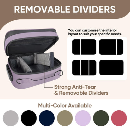 BALEINE Large Storage Bag with Combination Lock, Water-resistant Travel Organization Case (Lilac)
