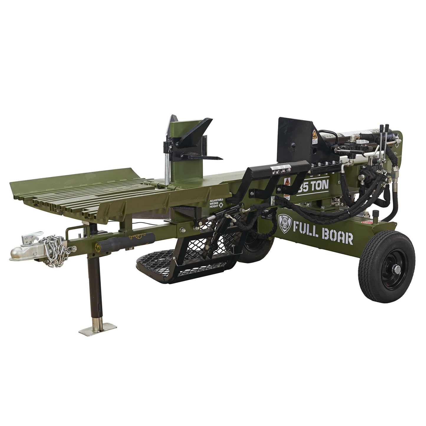 Full Boar 35 Ton 306cc Gas Log Splitter with 4-Way & 6-Way Wedges, Hydraulic Log Lift