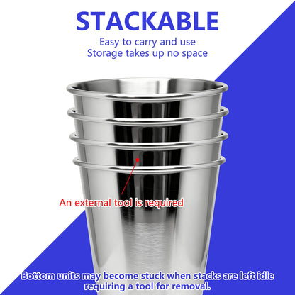 MigongBoyi 30PCS 20-OZ Tainless Steel Cups,Metal Cups, Stainless Steel Pint CupsStackable Unbreakable Drinking Glasses for Party, BBQ Camping, (30)