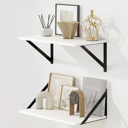 16W 8D Set 2, Fun Memories Deep Floating Shelves for Wall, x Wall Mounted Shelves of Wide Display Ledge Shelf