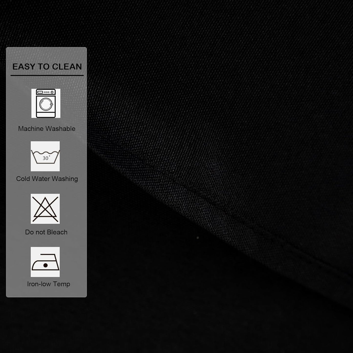 24 24 Inch Small Square Solid Black Tablecloth x Washable Fabric Table Cloth Wrinkle Resistant Polyester Table Cover