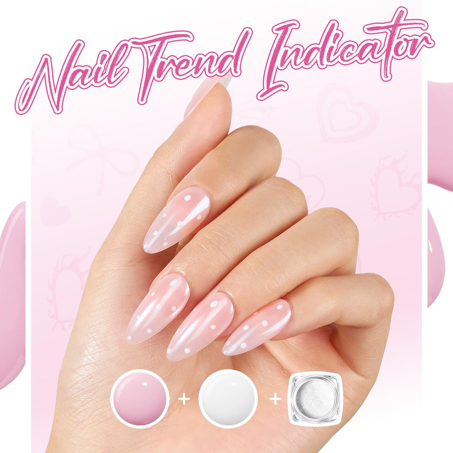 Modelones Gel Nail Polish Kit with UV Light, Milky White Nude Glitter Pink Red Gold Fall Metallic Manicure Set with Base Top Coat Star Stickers 4 Colors Gel Mini Salon Nail Art Gift for Women Girl