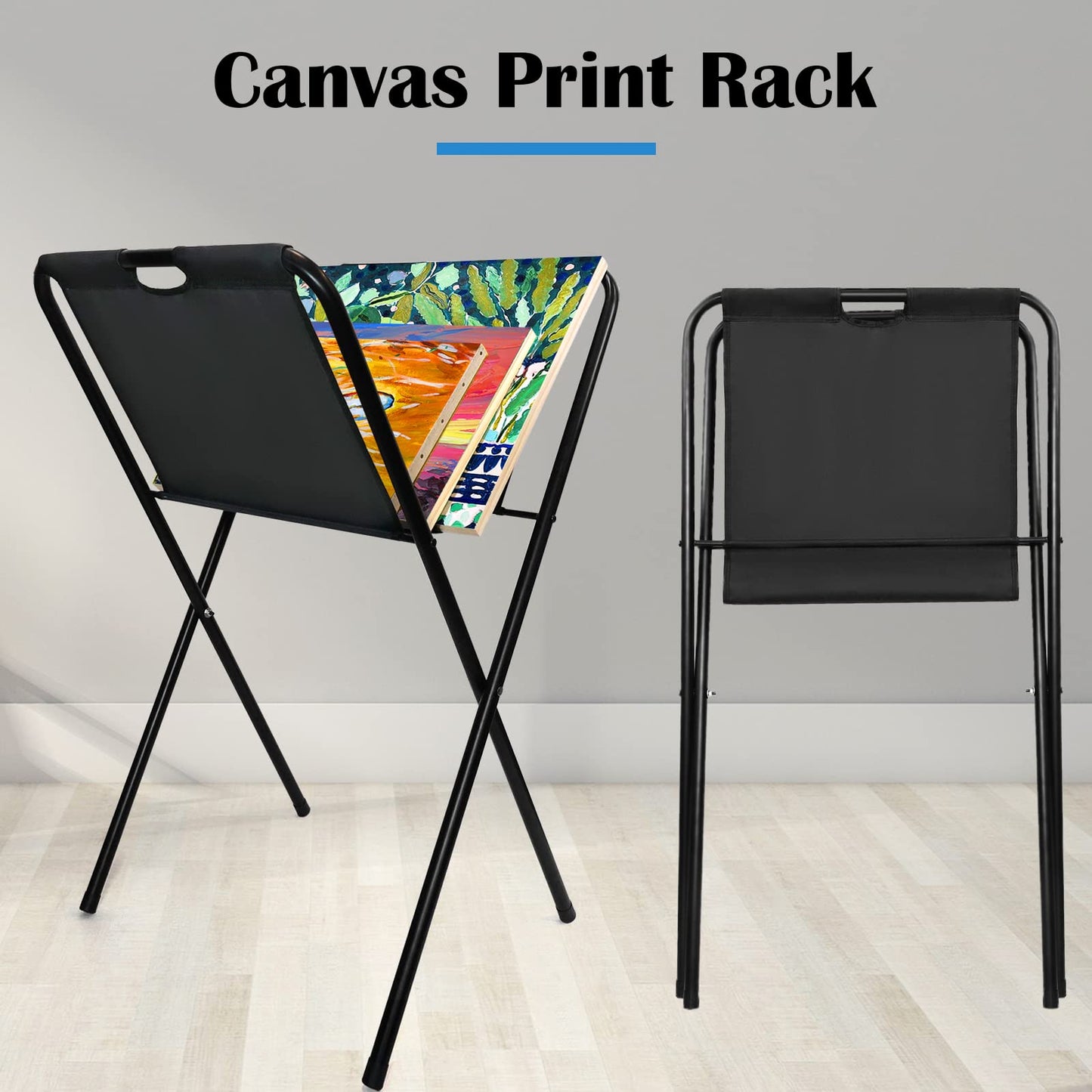 Falling in Art Canvas Print Rack, Display Rack for Posters, Holds Artwork, Prints, Panels, Canvas Art for Shows & Storage