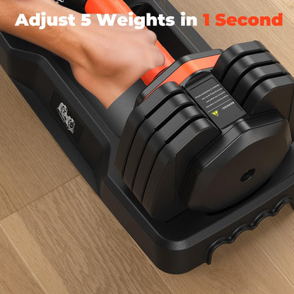 25LB 55LB Adjustable Dumbbells Set, 5LB to 25LB Dumbbell Pair,15LB to 55LB Weight Set of 2, Home Gym 50lbs/110lbs, Anti-Slip Handle for Exercise Equipment